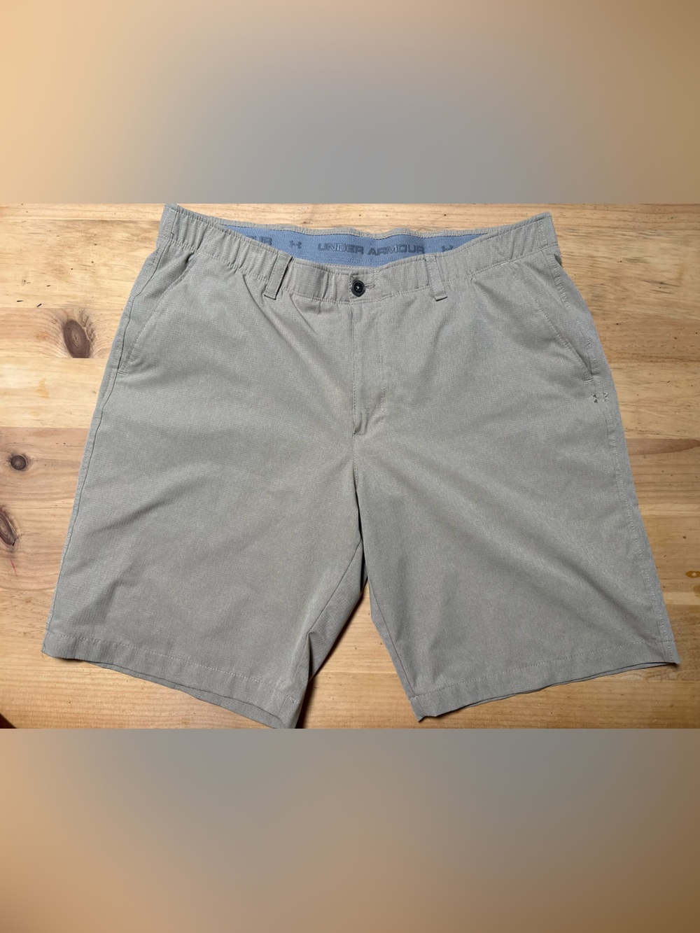 Under Armour Men's Light Beige Flat-Front Shorts